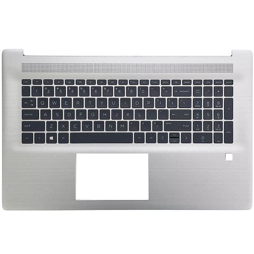 Laptop PalmRest&Keyboard For HP 470 G8 470 G9 470 G10 M51628-001 with backlit with fingerprint hole United States US Ash Silver New