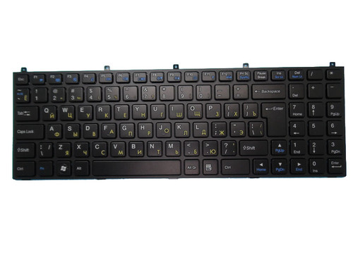 Laptop Keyboard For CLEVO B5100M B5120 B5121 B5123 B5125 B5130M B7110 B7130 C5100Q-C C5105-C C5500Q-C C5505-C E5120Q-C 5125-C E5128Q-C E7130 Russian RU Black Frame 