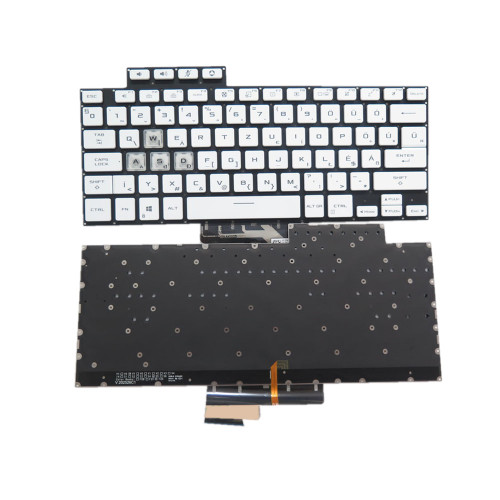 Laptop Keyboard For ASUS TUF516PC TUF516PE TUF516PM TUF516PR Hungary HU With Backlit Without Frame White