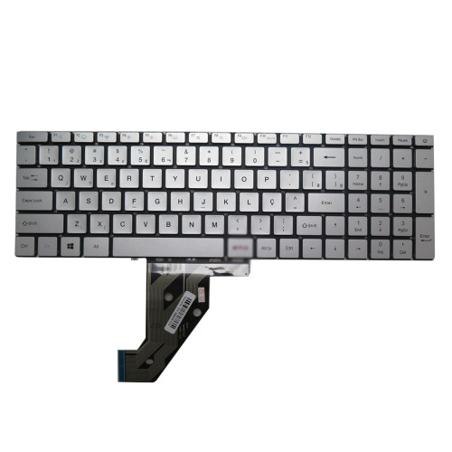 Laptop Keyboard For MB3661027 F0041-027 Without Frame Brazilian BR Silver