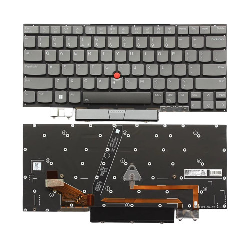 Laptop Keyboard For Lenovo ThinkPad X1 Carbon 9th Gen English US With Backlit Gray New