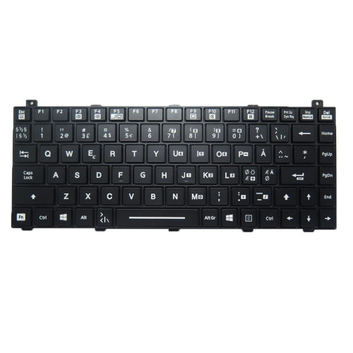 Laptop Backlit Keyboard For GETAC B300 S400 Nordic NE With Black Frame New