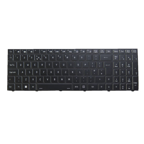 Laptop Keyboard For XOTIC G70PNPT United Kingdom UK With Backlit With Frame Black