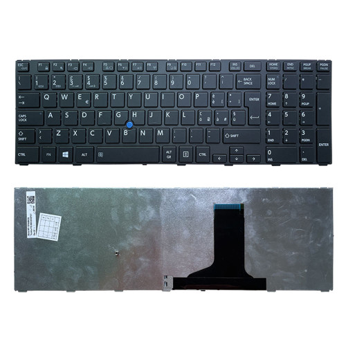 Laptop Keyboard For Toshiba For Tecra A50-A-12M A50-A-12Z A50-A-12N A50-A-12P A50-A-151 A50-A-15R A50-A-19J A50-A-1DG A50-A-1EE A50-A-1FP A50-A-1EH Italy IT Black With Pointing Without Backlit New