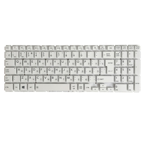 Laptop Keyboard For Toshiba Satellite L55T-B L55T-B5172SM L55T-B5334 L55T-B5382SM L55T-B5188 Russia RU White Without Backlit Big Enter New