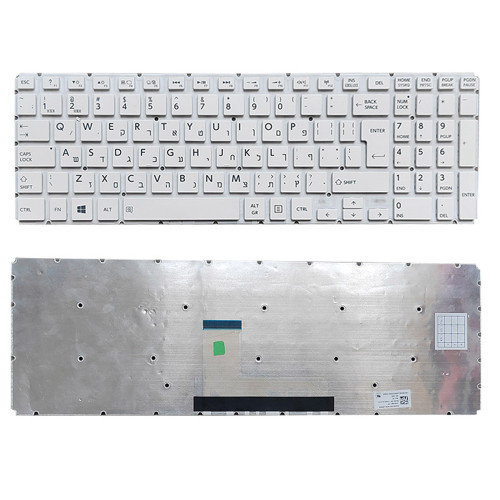 Laptop Keyboard For Toshiba Satellite L50D-B L50D-B-152 L50D-B-154 L50D-B-15E L50D-B-15F L50D-B-15G L50D-B-15H L50D-B-18V Hebrew HB White Without Backlit Used