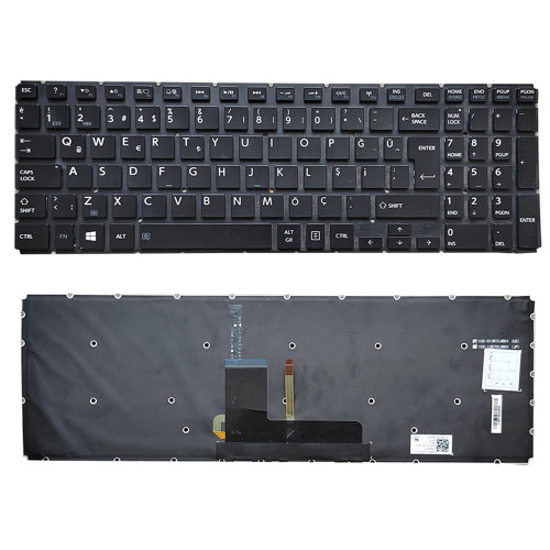 Laptop Keyboard For Toshiba Satellite P50T-C P50T-C-104 P50T-C-10L P50T-C-10T Turkish TR Black With Backlit Used