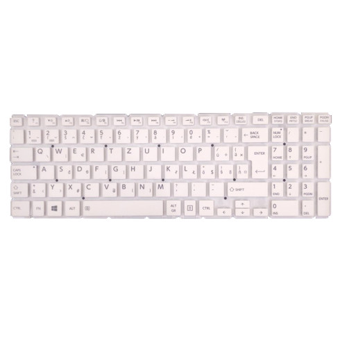 Laptop Keyboard For Toshiba Satellite L50D-B L50DT-B L50DT-B-006 L50D-B-124 L50D-B-136 L50D-B-13C L50D-B-13P L50D-B-13Q L50D-B-140 L50D-B-146 Slovak SK White Without Backlit New