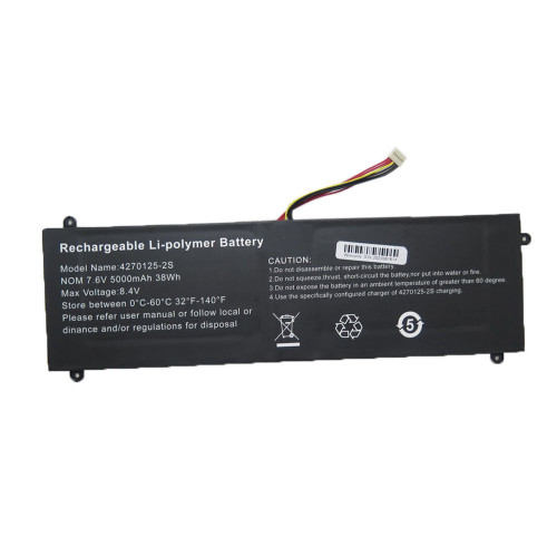 Laptop Battery For MULTILASER 4270125-2S 7.6V 5000mAh 38Wh 7PIN 7Lines 80*270*77mm 3 Red Lines 2 resistors 180K New