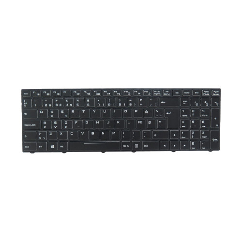 Laptop Three Areas RGB Backlit Keyboard For CLEVO N871EJ1 N871EK1 N871EP6 N871EZ N875EP6 N875HP6 Denmark DM Black With Black Frame £¨Two Screw Posts£© New