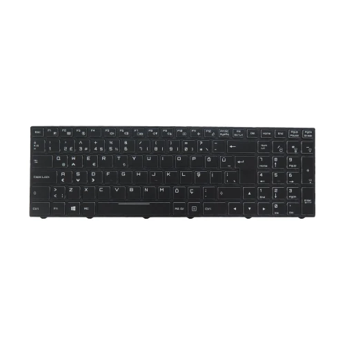 Laptop Three Areas RGB Backlit Keyboard For CLEVO N870HJ N870HJ1 N870HK N870HK1 N870HP6 N870HZ Turkey TR Black With Black Frame New