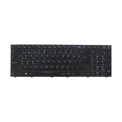 Laptop Three Areas RGB Backlit Keyboard For CLEVO NB60TA NB60TH NB60TJ NB60TJ1 NB60TK NB60TK1 Turkey TR Black With Black Frame £¨Two Screw Posts£© New