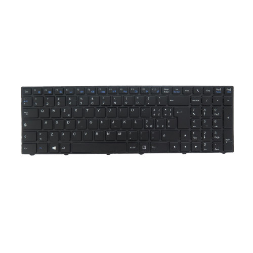 Laptop Monochrome Backlit Keyboard For CLEVO N750BU N750GU N750HU N750WG N750WL N750WU Italy IT Black With Black Frame New