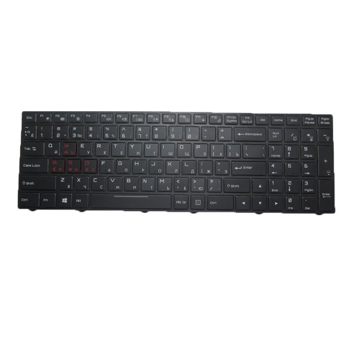 Laptop 3-Zone RGB Backlit Keyboard For Metabox P955HQ1 Workstation Russian RU Black With Frame New