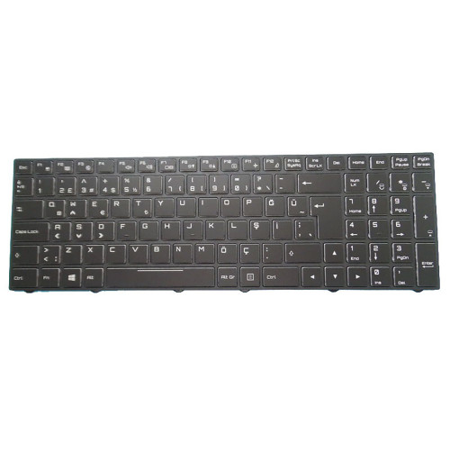 Laptop 3-Zone RGB Backlit Keyboard For Metabox P950EP Turkish TR Black With Frame New