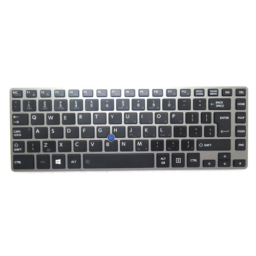 Laptop Keyboard For Toshiba Portege R30-A PT341C-00W00T PT341C-00X00T PT341C-00Y00T PT341C-01000T PT341C-02Q00T English US Big Enter Black With Grey Frame With Backlit&Pointing New