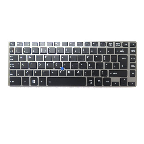 Laptop Keyboard For Toshiba Portege R30-A R30-A-157 R30-A-15C R30-A-17G R30-A-17R R30-A-191 R30-A-19E United Kingdom UK Black With Gray Frame With Backlit&Pointing New