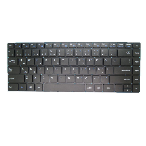Laptop Keyboard For Lanix For Neuron X V3 Flex Black Turkey TR (Empty Four Needles) New