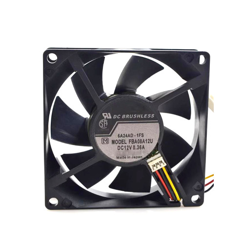 Cooling Fan FBA08A12U DC12V 0.36A 8CM 3PIN New