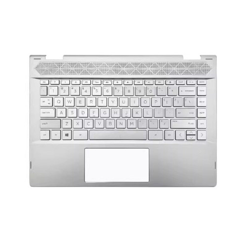 Laptop PalmRest&Keyboard For HP Pavilion X360 14-CD0069TX 14-CD0078TX 14-CD0096TU 14-CD0097TU 14-CD0100TU 14-CD0101TU 14-CD0120TU United States US with backlit Silver