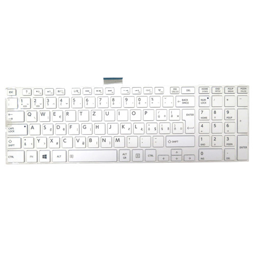 Laptop Keyboard For Toshiba Satellite C55-A C55-A-19K C55-A-19M C55-A-19N C55-A-19R C55-A-19X C55-A-1E3 C55-A-1FN C55-A-1G0 C55-A-1GU C55-A-1J9 Slovak SK White With Frame New