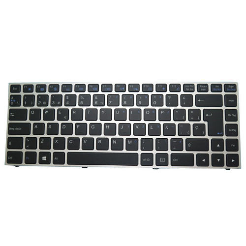 Laptop Keyboard For Skikk 13BU31 13WU31 13ZU31 Spanish SP With Silver Frame New Black
