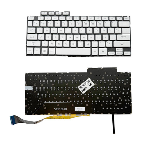 Laptop Keyboard For ASUS TUF Gaming A14 FA401KH FA401KM FA401UH FA401UM FA401UU FA401UV FA401WU FA401WV US United States English white With Backlit