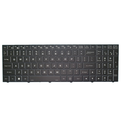 Laptop No Backlit Paper Keyboard For CLEVO PC50 WIN11 CVM18H93US9430B 6-80-PC510-010-1 United States US Black With Frame New