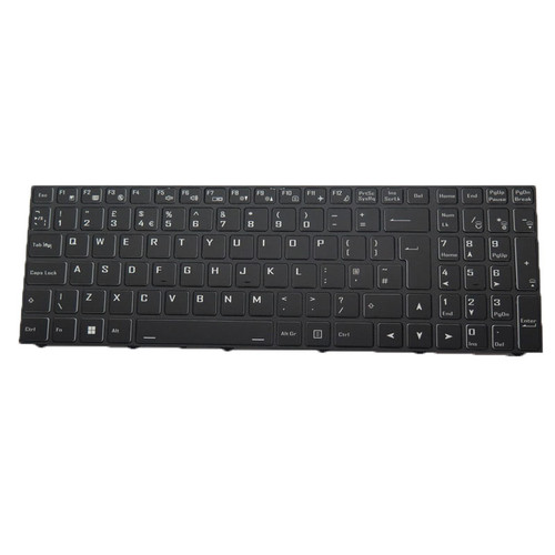 Laptop Single-zone RGB Backlight Keyboard For CLEVO PD51PNN1 PD51PNN1 (-D)(-G) PD51PNN1-D PD51PNN1-G United Kingdom UK Black With Frame New