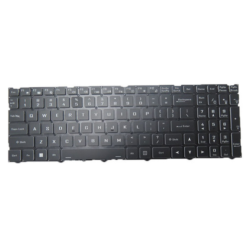 Laptop No Backlit Paper Keyboard For CLEVO PD50SND PD50SND (-D)(-G) PD50SND-D PD50SND-G United States US Black No Frame (1 screw post)
