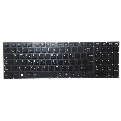 Laptop Keyboard For Toshiba Satellite P70-A P70-ABT2G22 P70-ABT2N22 P70-ABT3G22 P70-ABT3N22 P70-AST2GX1 P70-AST2NX1 P70-AST3GX1 Greek GK Black With Backlit New
