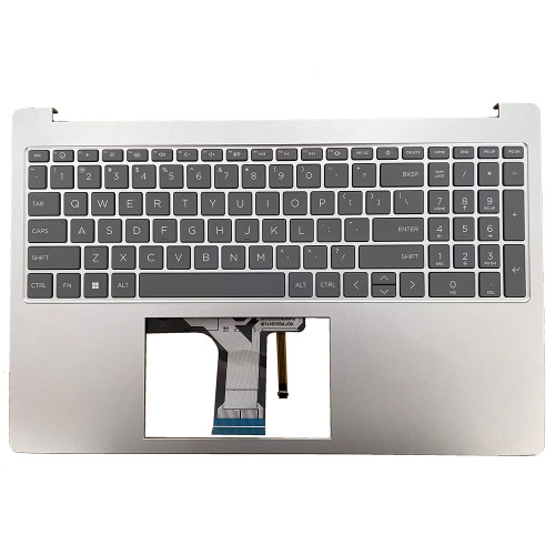 Laptop PalmRest&Keyboard For HP Pavilion 15-FC0298AU 15-FC0305AU 15-FC0307AU 15-FC0308AU 15-FC0309AU 15-FC0310AU 15-FC0311AU 15-FC0312AU with backlit without fingerprint United States US Silver