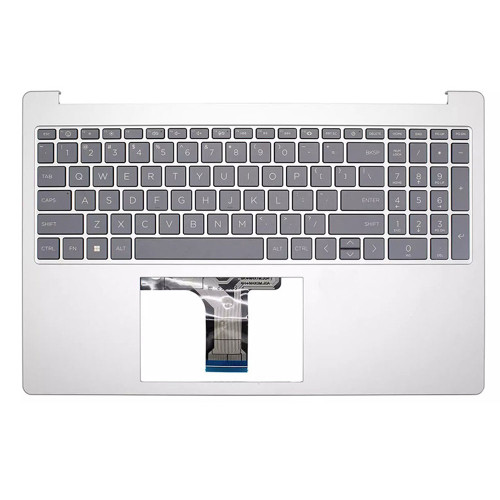 Laptop PalmRest&Keyboard For HP Pavilion 15-FD0239TU 15-FD0241TU 15-FD0245TU 15-FD0246TU 15-FD0252TU 15-FD0257TU 15-FD0268TU 15-FD0275TU gray keycaps without fingerprint&backlit United States US Silver