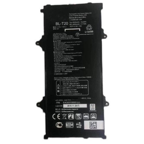 Tablet Battery For LG BL-T20 3.8V 4800mAh 18.2Wh New