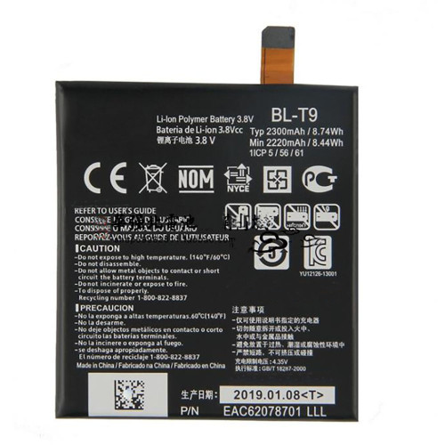 Tablet Battery For LG BL-T9 EAC62078701 3.8V 2300mAh 8.74Wh New