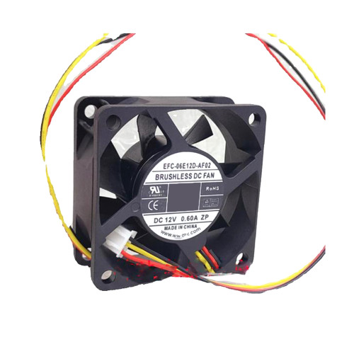 Cooling Fan EFC-06E12D-AF02 DC12V 0.60A 6025 6CM 3PIN New