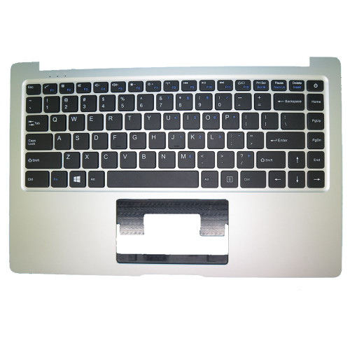 Laptop PalmRest&keyboard For GoBook N1410 Silver Top Case United States US Black keyboard