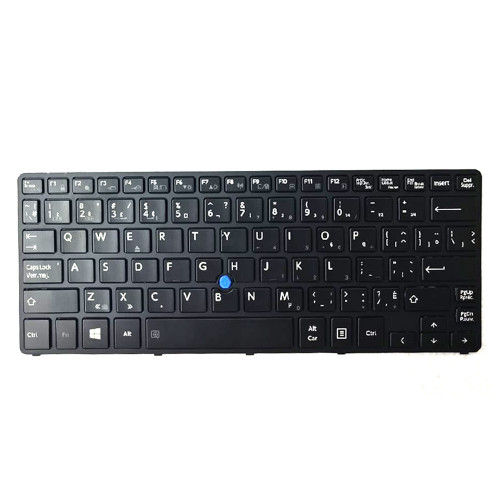 Laptop Keyboard For Toshiba Portege Z20T-C Z20T-C-11G Z20T-C-11H Z20T-C-11N Z20T-C-11Q Z20T-C-121 Z20T-C-13Q Z20T-C-13T Z20T-C-13X Z20T-C-13Z Canada CA Black With Backlit&Pointing New