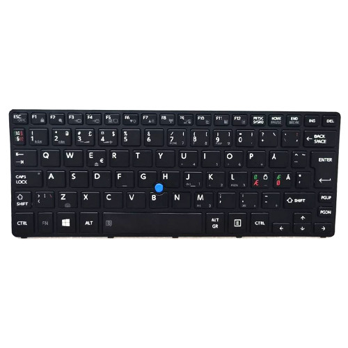 Laptop Keyboard For Toshiba Portege Z20T-C Z20T-C-122 Z20T-C-127 Z20T-C-12F Z20T-C-12G Z20T-C-12R Z20T-C-13Q Z20T-C-13R Z20T-C-13T Z20T-C-13X Nordic NE Black With Backlit&Pointing New