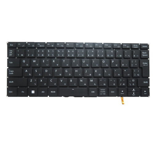Laptop Monochrome Backlit Keyboard TFM19N90 TFM19N90J0J8529W KBDR13A008-4132 G1TF19N90J Japanese JP With Backlit Black No Frame New