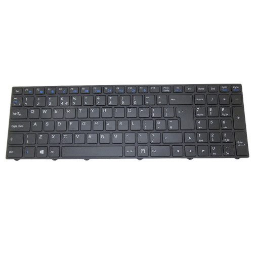 Laptop Keyboard For Novatech W950JU United Kingdom UK With Black Frame