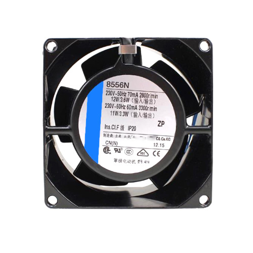 Cooling Fan For Ebmpapst 8556N 230V 50/60Hz 70/60mA 2800/3300RPM 12/11W 3.6/3.3W New