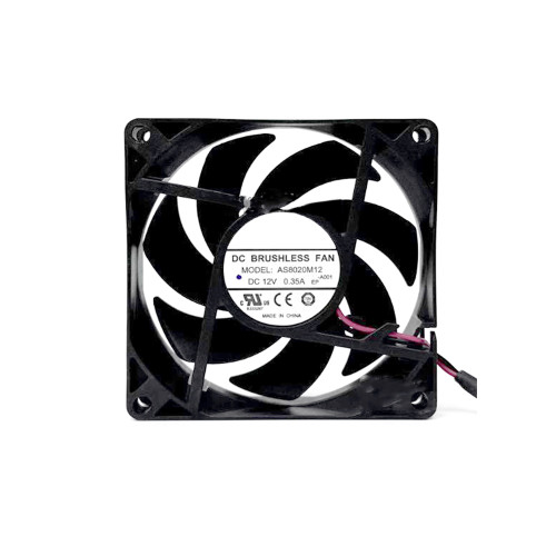 Cooling Fan AS8020M12 DC12V 0.35A 8CM 2PIN New