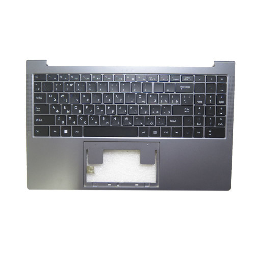 Laptop PalmRest&Keyboard For Cepter CLOUD CCLOUD215R7 Gray Top Case Russian RU Black Keyboard Used