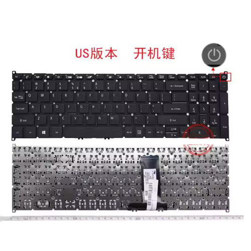 (With power button) Laptop No Backlit Keyboard For ACER Nitro 5 Spin NP515-51 NP515-51-57M8 NP515-51-88MP 81PH 85CS English US New