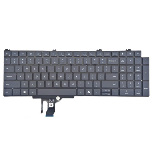 Laptop Keyboard For Dell Pro 16 PC16250 PC16255 / Pro 16 Plus PB16250 PB16255 English US Gray With Backlit
