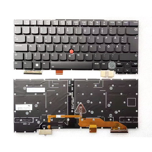 Laptop Keyboard For Lenovo ThinkPad X1 Carbon 12th Gen Sweden SD With Backlit Black New