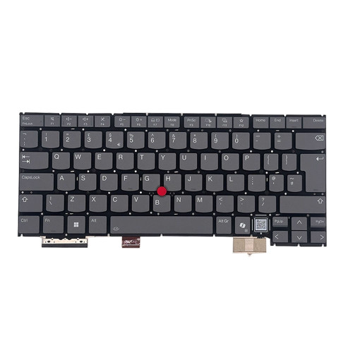 Laptop Keyboard For Lenovo ThinkPad X1 Carbon 12th Gen United Kingdom UK With Backlit Gray New