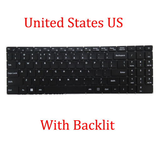 Laptop Keyboard For MB3303008 F0062-008 N15DPC English US Black Backlit Keyboard New