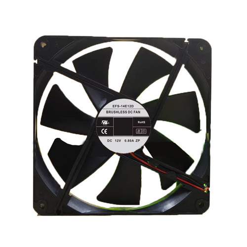 Cooling Fan For DWPH EFS-14E12D 140*140*25MM DC12V 0.80A 2Lines New